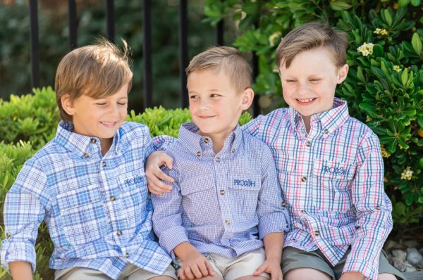 Find the perfect Founders Kids Fishing Shirt - Ethereal Blue Plaid Supply